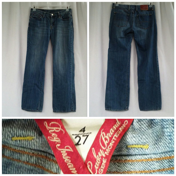 Lucky Brand jeans Size 4/27 Midrise flare Blue - Picture 5 of 8